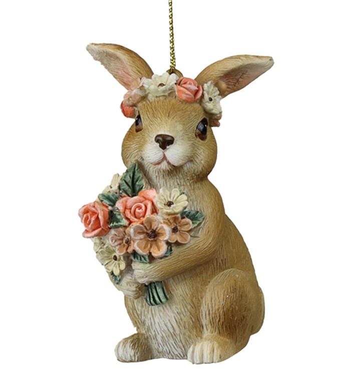 Anhänger "Hase mit Blumen"