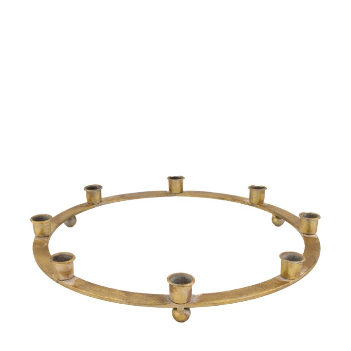 Kerzenhalter Ring - Gold  38 cm