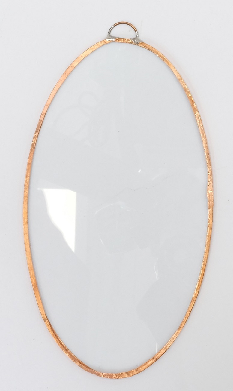 Glas-Scheibe oval 8 x 14 cm
