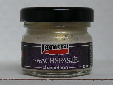 Wachspaste Chamäleon - Weißgold