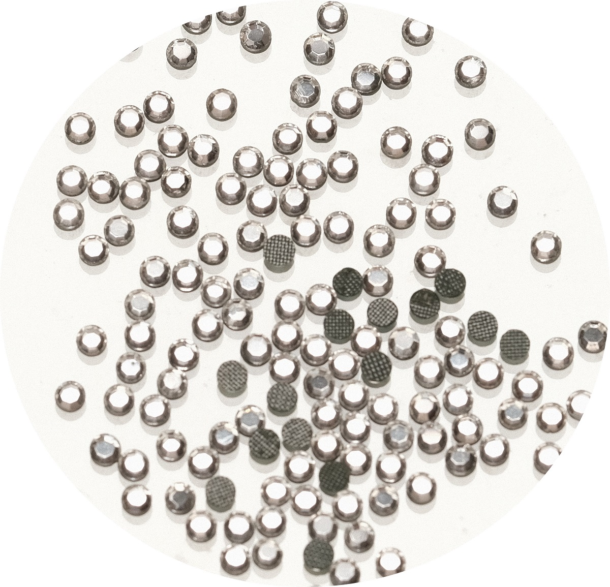 Rhinestones-Strasssteine silber, 4 mm