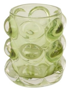 Teelichtglas "Bubble" - hellgrün