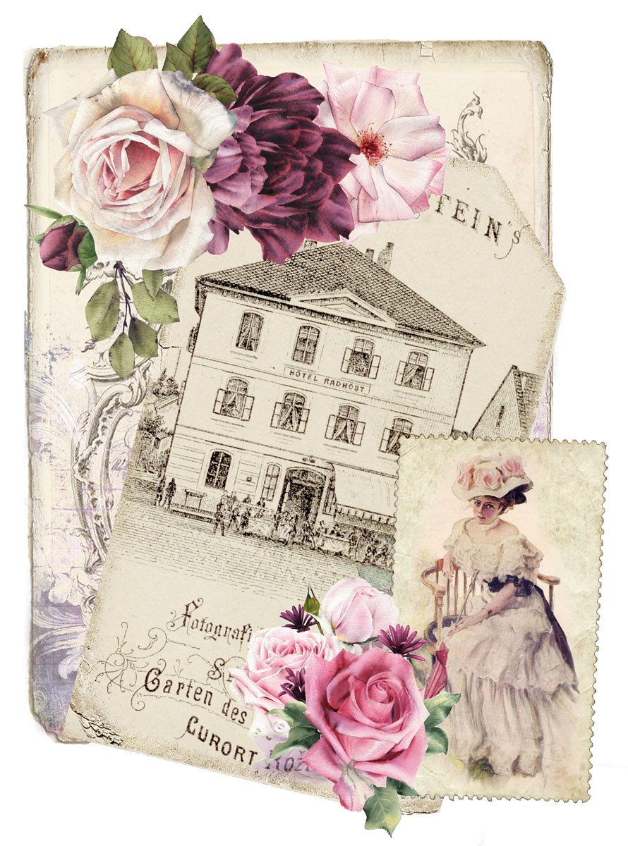Porzellansticker "Elegant Rose" 1