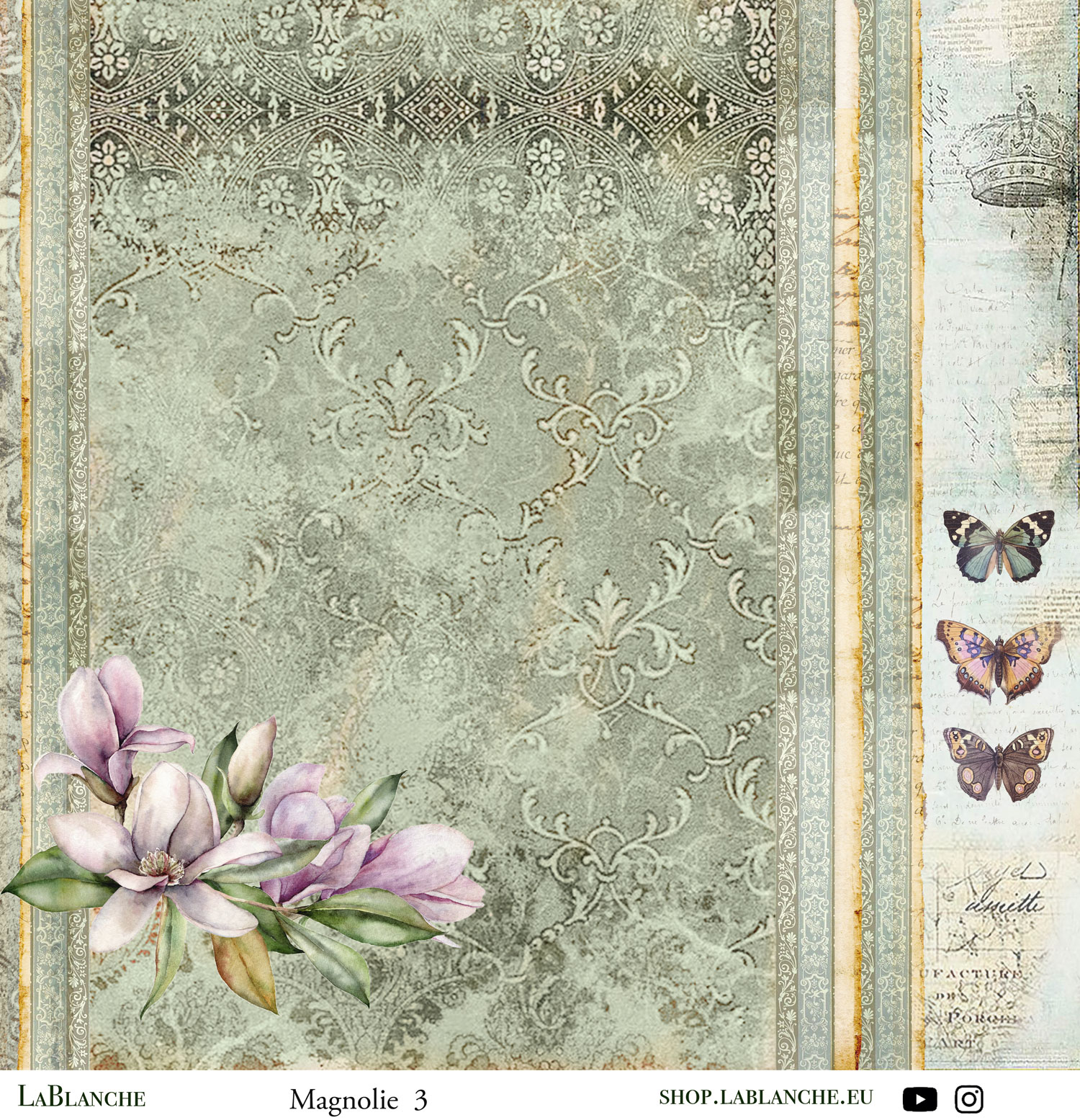 Designpapier "Magnolie" 3