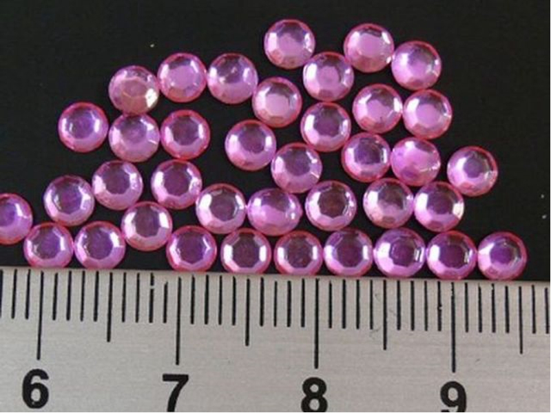 Rhinestones - Strasssteine Pink, 4 mm