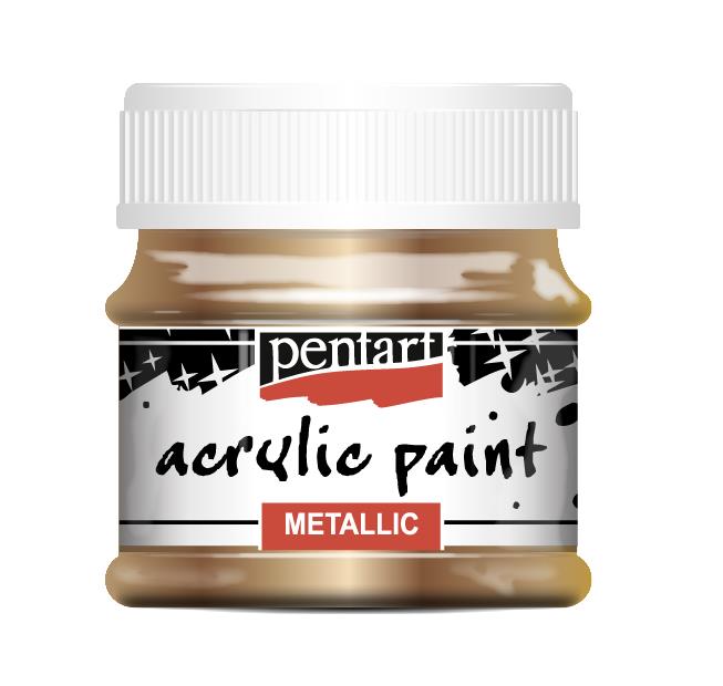 Acrylfarbe metallic - Messing