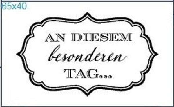 Stempel "...besonderen Tag..."