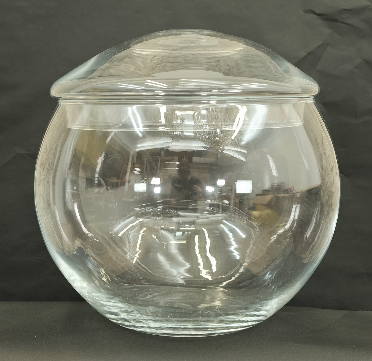 Glasschale mit Deckel / Bowle