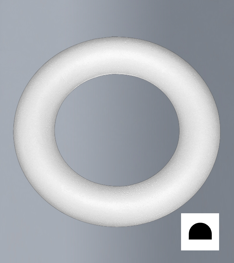 Styropor-Kranz Ø 45,5 cm - flach